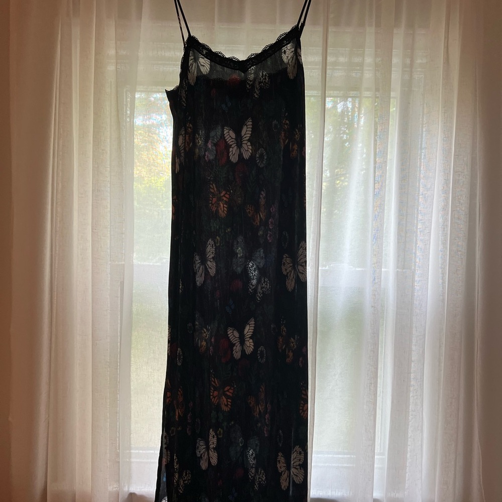 Dressed in Lala Folklore Florals Plisse dress